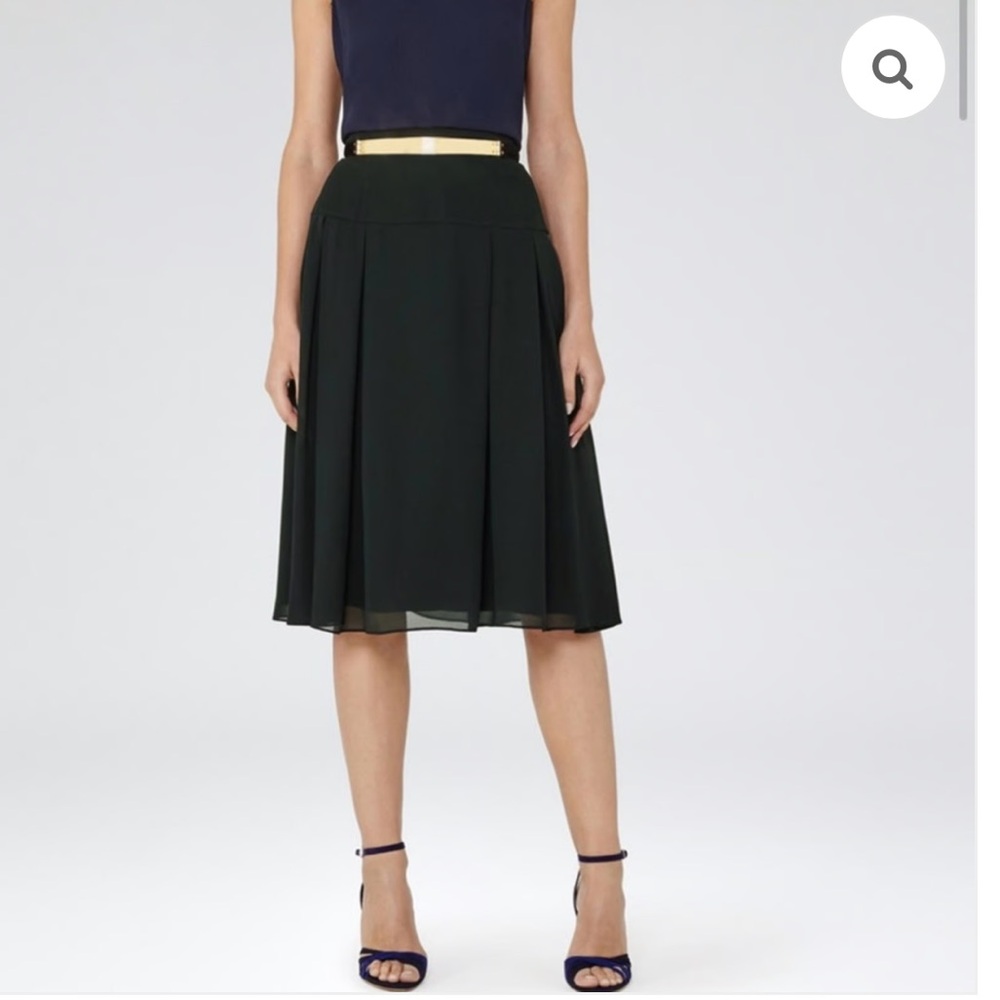 Reiss Dark Green Midi Skirt - Picture 1 of 16